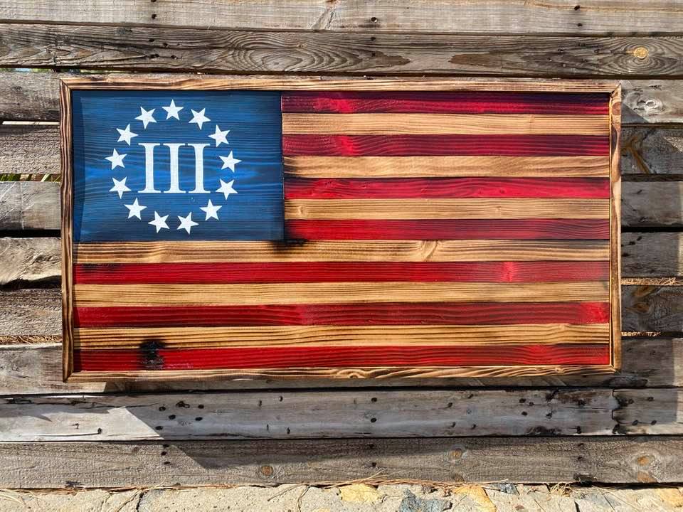 Rustic III %'er Flag