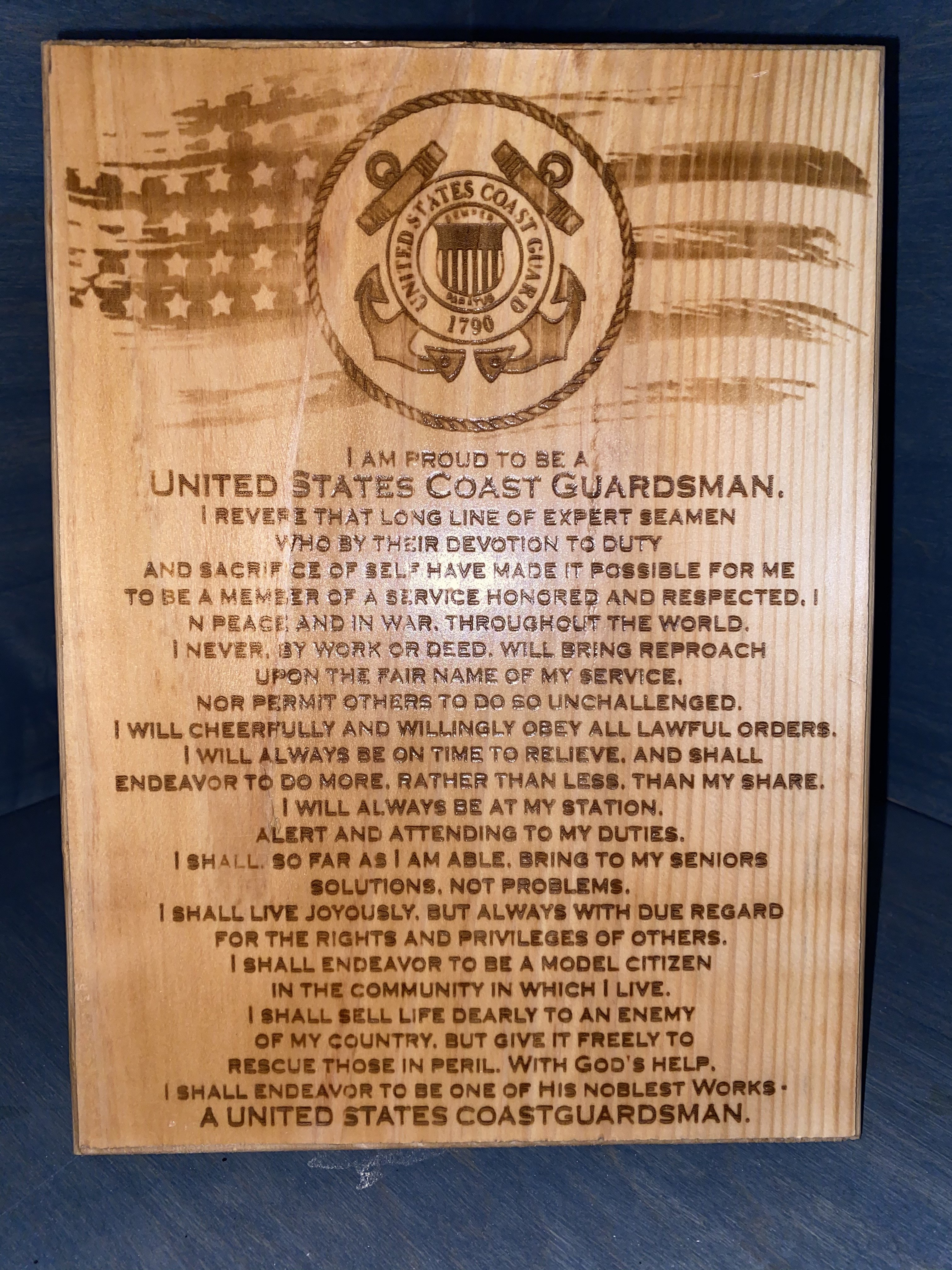 US COAST GAURD Plaque