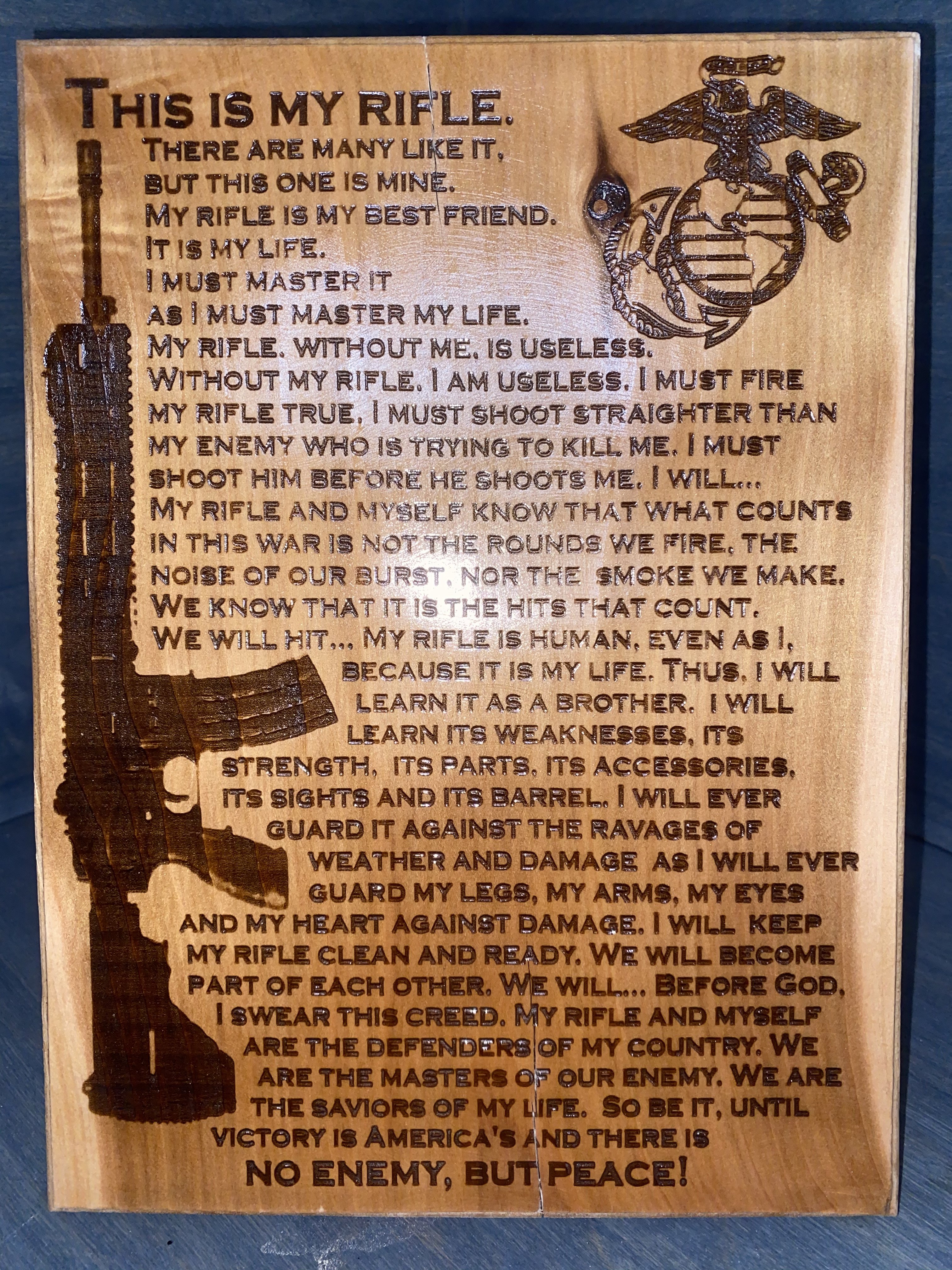 USMC Riflemen Plaque