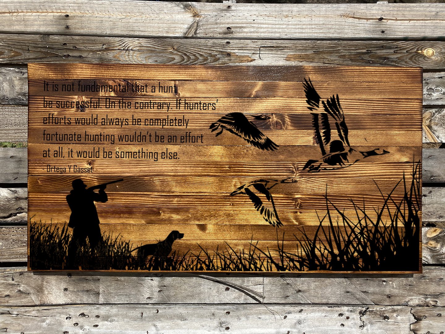 The Duck Hunter Rustic Sign