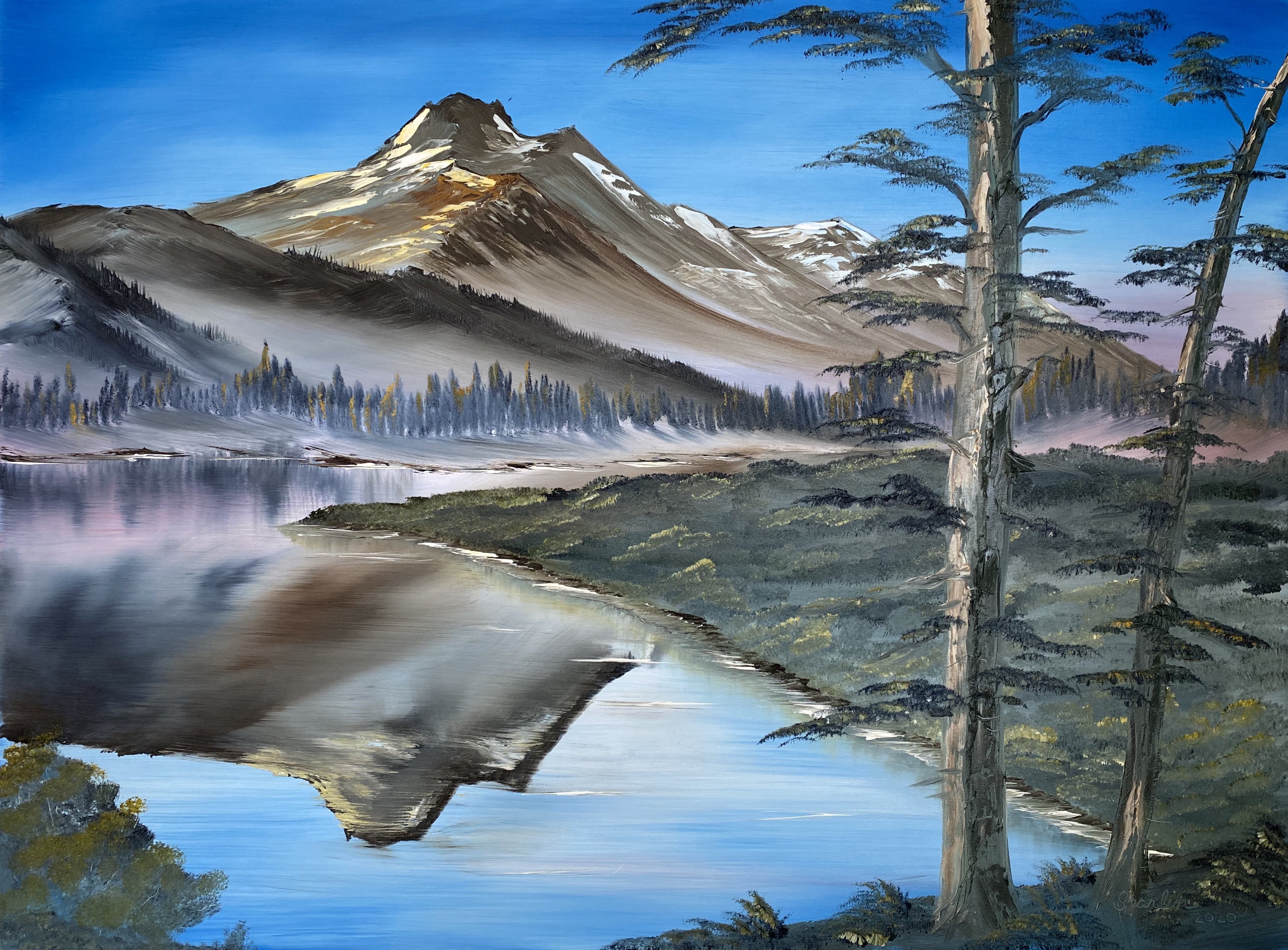 Fine Art - Oil Painting "Mount Jefferson" by Sonny Sinay