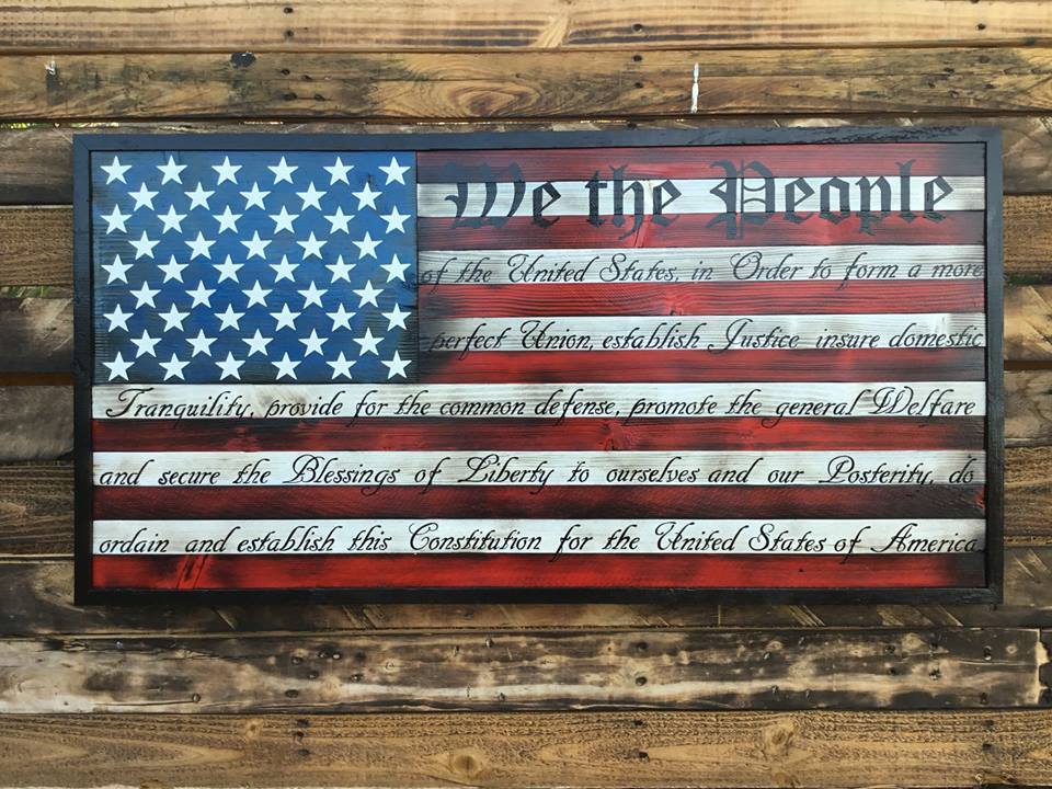 Handcrafted American Flag Art - MADE IN THE USA