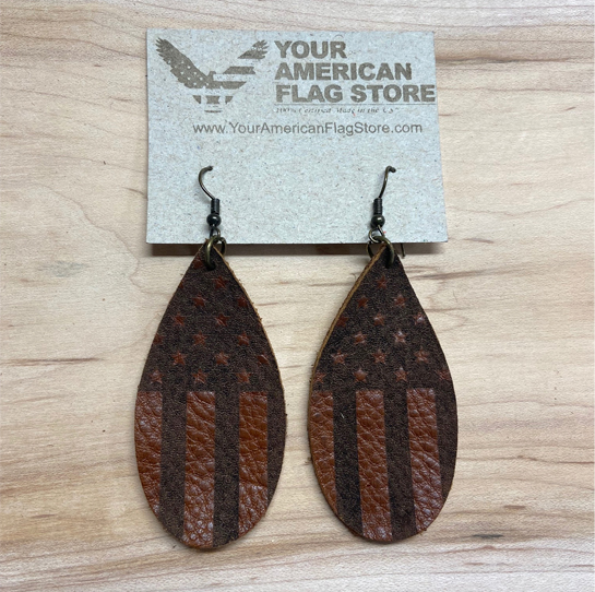 Louis Vuitton Teardrop Faux Leather Earrings